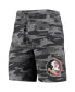 ფოტო #3 პროდუქტის Men's Charcoal and Gray Florida State Seminoles Camo Backup Terry Jam Lounge Shorts
