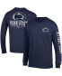 Фото #2 товара Men's Navy Penn State Nittany Lions Team Stack Long Sleeve T-shirt