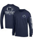 ფოტო #2 პროდუქტის Men's Navy Penn State Nittany Lions Team Stack Long Sleeve T-shirt