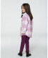 ფოტო #3 პროდუქტის Big Girls Overshirt Wool-Effect With Pockets Plaid Lilac And Off White