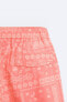 Long paisley print swimming trunks