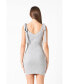 Women's Knit Bow Bodycon Mini Dress