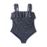 Фото #2 товара Women's Polka Dot Ruffle Shoulder One Piece Swimsuit - Kona Sol Navy Blue 16