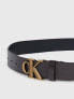 Фото #3 товара Calvin Klein Jeans Leather Logo Belt in Bitter Brown