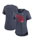 Фото #1 товара Women's Heather Navy Cleveland Guardians Touch Tri-Blend T-shirt