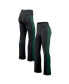 Women's Black Green Bay Packers Studio Fitted Flared Leggings