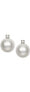 ფოტო #1 პროდუქტის Cultured Freshwater Pearl (5-1/2mm) and Diamond Accent Stud Earrings in 14k White Gold
