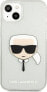 Karl Lagerfeld Etui Karl Lagerfeld KLHCP13SKHTUGLS Apple iPhone 13 mini srebrny/silver hardcase Glitter Karl`s Head