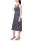 Фото #3 товара Women's Printed Scoop-Neck Sleeveless Midi Dress