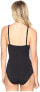 Фото #3 товара Tommy Bahama Womens 189632 Pearl V-Neck One Piece Swimsuit Black Size 12