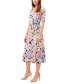 ფოტო #3 პროდუქტის Women's Floral-Print Tie-Waist Midi Dress