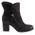 Softwalk Kendall S2054-004 Womens Black Wide Leather Ankle & Booties Boots 6