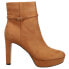 Фото #1 товара Nine West Gripe Round Toe Platform Booties Womens Brown Casual Boots GRIPE-101