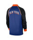 Фото #2 товара Куртка мужская Nike Голубая Кроссовые Нью-Йорк Никс 2023/24 Городская коллекция Показательная раглан с молниейれ