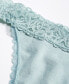 ფოტო #3 პროდუქტის Women's Cotton Blend Lace-Trim Thong Underwear, Created for Macy's