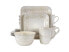 Фото #1 товара Elama Ivory Lotus 16 Piece Square Dinnerware Set