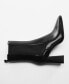 ფოტო #5 პროდუქტის Women's Elastic Panels Leather Ankle Boots