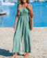 ფოტო #2 პროდუქტის Women's Sage Square Neck Wide Leg Jumpsuit