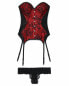 ფოტო #3 პროდუქტის Plus Size Jasmine Boned Strapless Corset & Thong Set