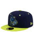 Men's Navy Bowling Green Hot Rods Theme Night Cavemen 59FIFTY Fitted Hat Синий, 7 3/4 - фото #1