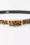 ANIMAL PRINT SLIM LEATHER BELT