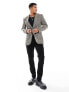 Фото #8 товара ASOS DESIGN slim longline blazer in brown puppytooth