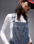 Topshop denim dungaree in authentic blue