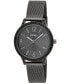 ფოტო #1 პროდუქტის Unisex Quartz Black Alloy Watch 37mm