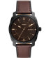Фото #1 товара Часы Fossil Men's Machine Brown Leather Watch 42mm
