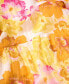 ფოტო #7 პროდუქტის Women's Floral Print Ruffled Neck Baby Doll Tiered Dress