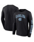 ფოტო #1 პროდუქტის Men's Black Distressed North Carolina Tar Heels Arch Over Logo Long Sleeve T-shirt