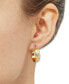 Textured Gold Round Hoop Earrings in 10k Gold (20mm)
