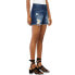 Фото #2 товара Scoop Women’s Blue Indigo Denim Distressed Stretch Retro Boyfriend Shorts Size 2