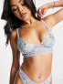 Фото #1 товара ASOS DESIGN Annie ombre lace longline bra with picot trim in pastel