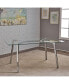 Modern Glam Dining Table: Glass Top, Chrome Frame