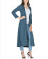 ფოტო #3 პროდუქტის Women's Long Duster Open Front Knit Cardigan Jacket