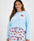 Фото #2 товара Family Pajamas Plus Size 2-Pc. Cotton Santa Toss Family Matching Christmas Pajamas, Created for Macy's