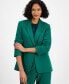 ფოტო #2 პროდუქტის Women's Textured Crepe One-Button Blazer, Created for Macy's