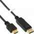 Фото #1 товара InLine DisplayPort to HDMI converter cable - black - 1.5m