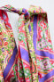 Фото #10 товара Платье миди с горловиной халтер и принтом patchwork ZARA