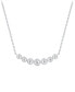 ფოტო #5 პროდუქტის Diamond Seven Stone Bezel Necklace (7/8 ct. t.w.) in 14k White Gold, 16" + 2" extender