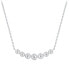 Фото #5 товара Diamond Seven Stone Bezel Necklace (7/8 ct. t.w.) in 14k White Gold, 16" + 2" extender