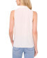 Women's Sleeveless Scallop Detail Button Down Blouse