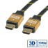 Фото #3 товара ROLINE GOLD HDMI High Speed Cable with Ethernet - HDMI M-M 10 m - 10 m - HDMI Type A (Standard) - HDMI Type A (Standard) - 1920 x 1080 pixels - Black - Gold