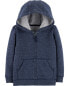 Фото #3 товара Толстовка Carterʻs Toddler Marled Zip-Up French Terry Cozy для девочек