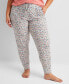 Фото #7 товара Printed Jogger Pajama Pants XS-3X, Created for Macy's