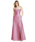Фото #1 товара Womens Strapless A-line Satin Gown with Modern Bow Detail