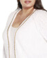 Фото #4 товара Black Label Plus Size Chain Detail Shrug Cardigan Sweater