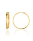 Women's Shiny Jordan 18K Gold Plated Brass Medium Hoop Earrings, 2"