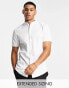 ASOS DESIGN Premium slim sateen shirt with mandarin collar in white M - фото #2